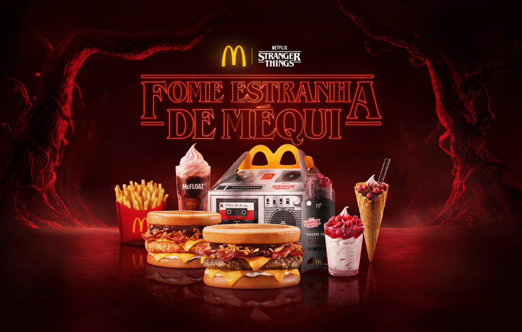 Fome Estranha de Méqui: McDonald’s lança seis produtos em collab com Stranger Things, da Netflix, incluindo sanduíche invertido